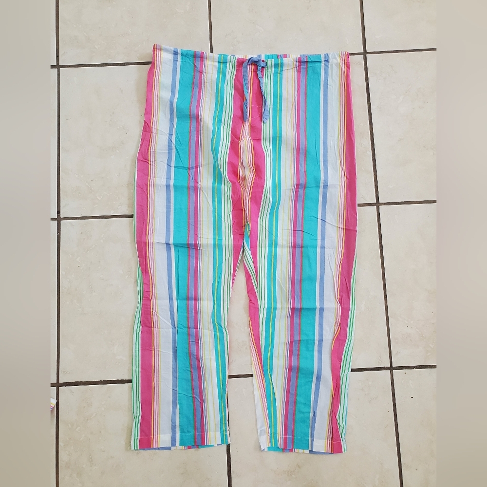EUC Victoria's Secret Vintage Rainbow Pajama Set Cotton L - Picture 3 of 7